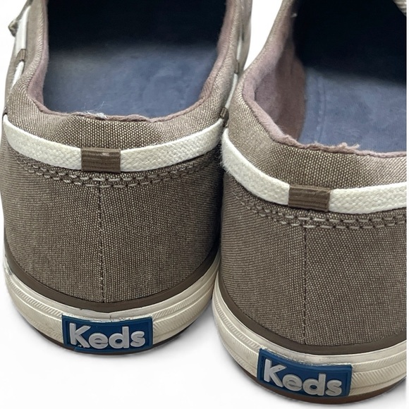 Keds Brown Canvas Boat Shoes Size 7 Women’s Lace Up Casual Comfort Flats - Picture 10 of 11